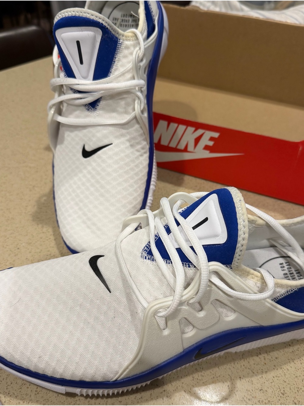 Nike Men’s White, Blue & Black Athletic Sneakers